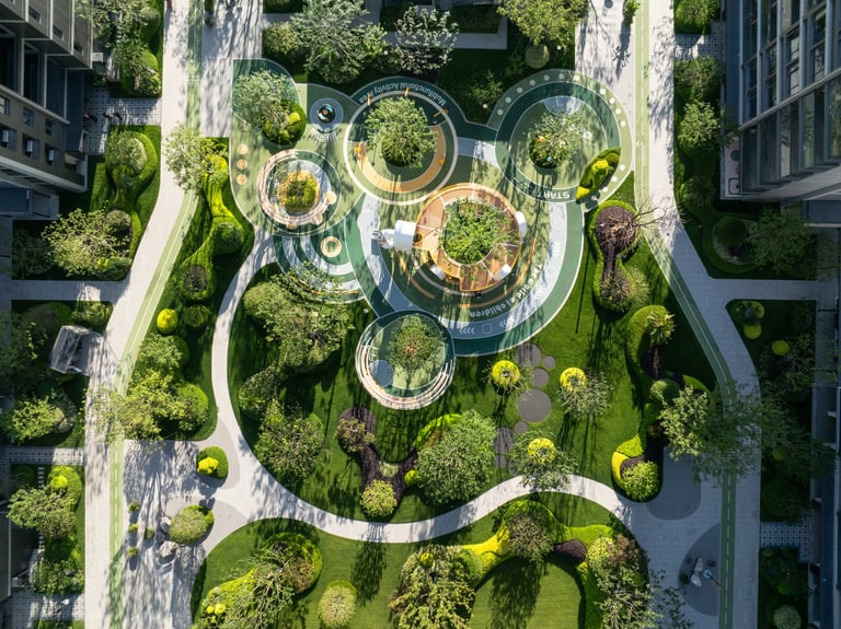 Modern apartment garden